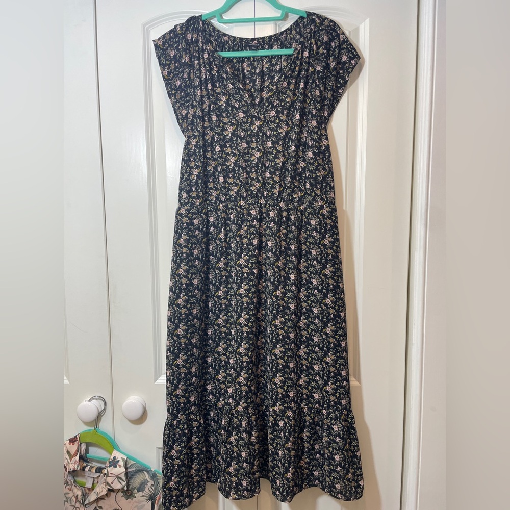J. Crew Floral Black Dress